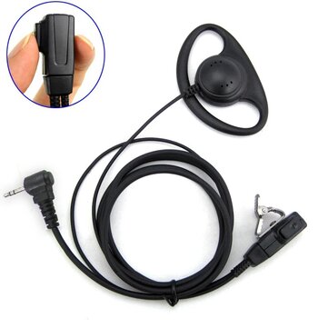 1 Pin FBI Earhook Earpiece D Type Headset PTT for Motorola Talkabout Portable Radio TLKR T4 T60 T80