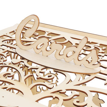 Wooden Loving Deer Wedding Card Box Wedding Money Box Wooden Gift Case With Lock Wedding Birthday Pa