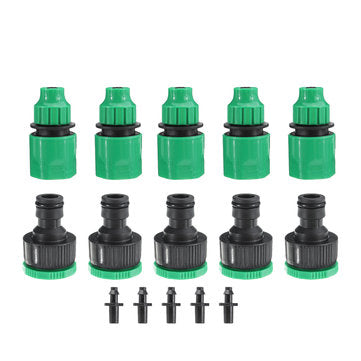 5Pcs Dual-use Connectors Garden Water Quick Coupling 1/2 inch Hose Quick Connectors Garden Pipe Adap