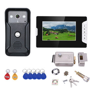 Ennio SY813QAIDEND11 7 inch Video Intercom Door Phone RFID System With HD Doorbell 1000TVL Camera wi