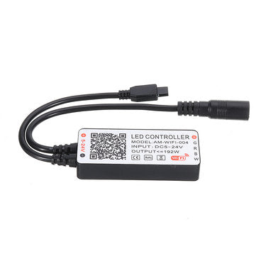 Smart WiFi 5Pin RGBW LED Strip Controller+32Keys Remote Control Work With Amazon Alexa Google Assist