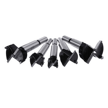 Woodworking 5pcs Industrial Carbide Forstner Drill Bit Set 15 20 25 30 35mm Professional Wood Auger