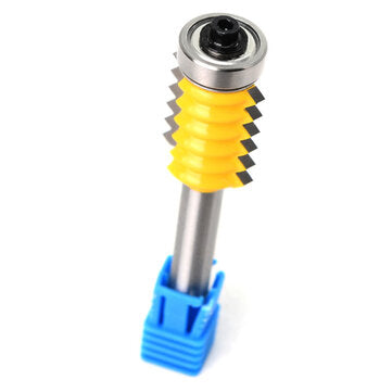 Drillpro 8mm Shank Multi-tooth Tenon Router Bit Raised Panel V Joint Glue Mill Tools For Wood Tenon