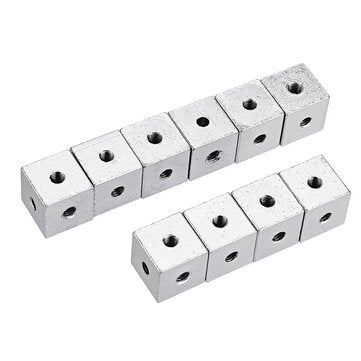 50pcs 10x10x10mm Six-sided Copper Fixed Block Six Sides Nut Plate Connection Block 10 * 10 * 10 Squa