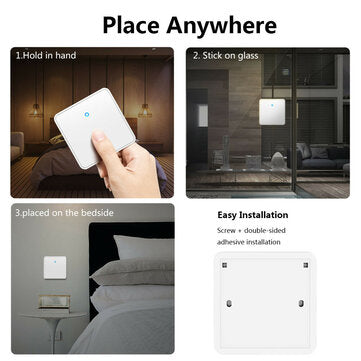 SMATRUL H9 White 433Mhz 300M 2Gang Smart Home Wireless Switch
