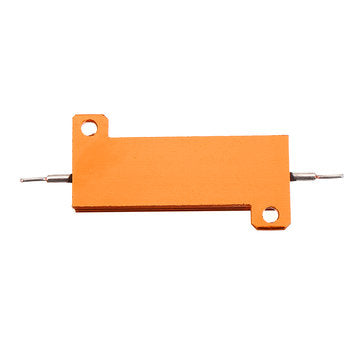 3pcs RX24 50W 100R 100RJ Metal Aluminum Case High Power Resistor Golden Metal Shell Case Heatsink Re