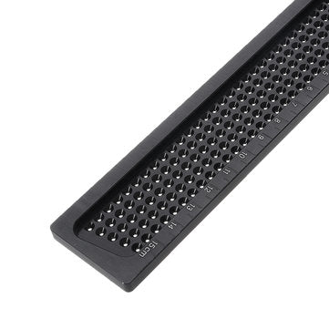Black Aluminium Alloy T-160 Hole Positioning Measuring Ruler 160mm Metric T Ruler Woodworking Precis