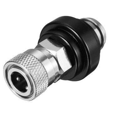 1/8 Inch NPT Black Copper Alloy Paintball Replacement Slide Check Quick Connect Adapter Disconect