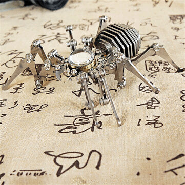 SMG Punk Spider Crystal Watch Creative Handmade Metal Spider With Foldable Feet Crafts Punk Style Cl