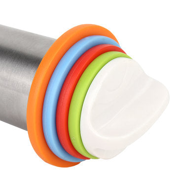 Stainless Steel Removable Rolling Pin Tools For Baking Dough Pizza Cookies 4 Sizes Adjusting Discs