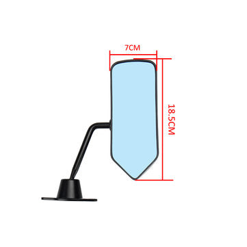 Universal Side Car Mirror Wing Mirror Convex Glass Black (LH+RH) UK-2