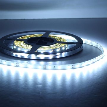 5pc 5M Non-Waterproof Cool White 3528 SMD 300 LED Strip Light DC12V for DIY Indoor Home Car