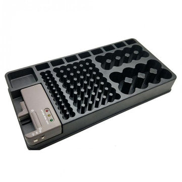 Battery Storage Organizer Battery Holder Caddy Rack Case Container w/ Tester