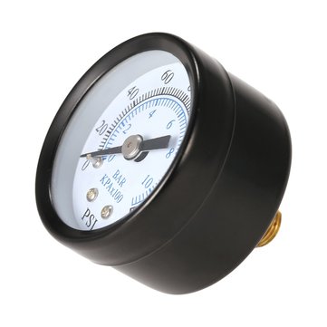 TS-40-10 1/8 Inch 160 Psi 0-10bar Compressor Compressed Air Pressure Gauge Small Double Scale Measur