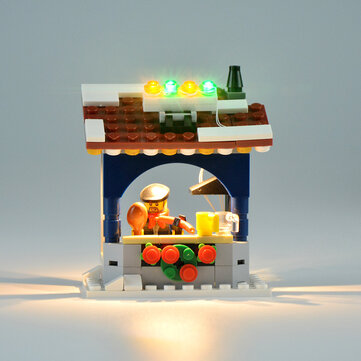 YEABRICKS DIY LED Lighting Light Kit for Lego 10235 Christmas Village Market Building Blocks Lightin