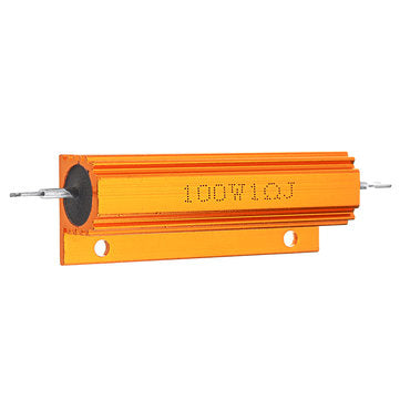 3pcs RX24 100W 1R 1RJ Metal Aluminum Case High Power Resistor Golden Metal Shell Case Heatsink Resis