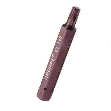 Broppe 7pcs T20-55 75mm Magnetic Torx Screwdriver Bit 10mm Hex Shank for Impact Screwdriver