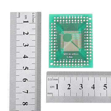 5pcs QFP TQFP LQFP FQFP 32 44 64 80 100 LQF SMD Turn To DIP Adapter PCB Board Converter Plate 0.5/0.