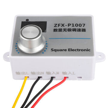 ZFX-P1007 Digital Display Stepless Speed Controller High-power Speed Control Switch Dimming Speed an