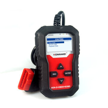 KONNWEI KW360 OBD2 Full System Diagnostic Scanner Detection Automatic Transmission For Series Vehicl