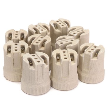 10x E27 Porcelain Ceramic Lamp Holder Socket For Vivarium Basking Heat Lamp