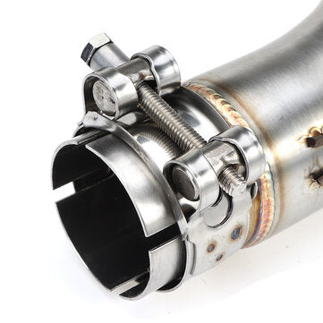 Motorcycle Mid Exhaust Middle Muffler Pipe Link Without Exhaust Slip-On Escape For Kawasaki Ninja400