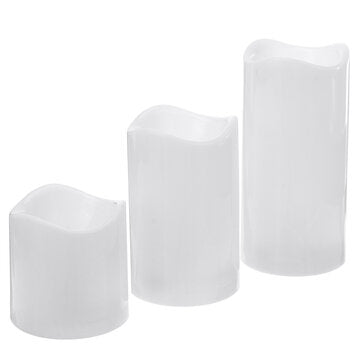 3PCS Waterproof Flameless LED Candles Timer Battery-operated Remote Control
