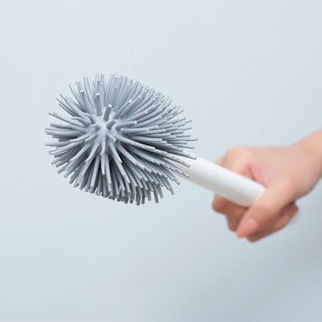 YIJIE TPR Toilet Brushes and Holder Cleaner Set Silica Gel Floor-standing Bathroom Cleaning Tool fro