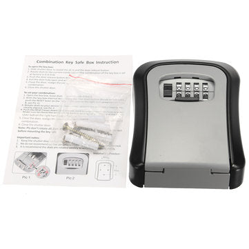 Safe Security Outdoor Storage Key Hide Safe Box Wall Mounted Combination Lock Lockout