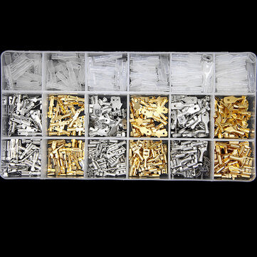 540PCS Non-insulated Male and Female Spade Crimp Terminal Connector Assorted Kit 2.8mm/4.8mm/6.3mm w