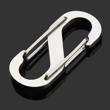 Sanrenmu SK008D Number Eight Stainless Steel Carabiner Tool Key Chain Lucky