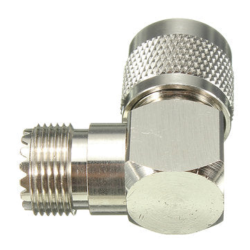 90 Degree UHF Plug Male PL259 to SO239 Female Jack Adapter Connector