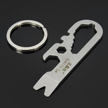 Sanrenmu GJ017D Mini Multi Tools Kit Nail Puller Wrench Opener Keychain