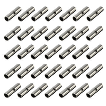 50Pcs 18-22 AWG Gauge Uninsulated Butt Crimp Connectors Terminal