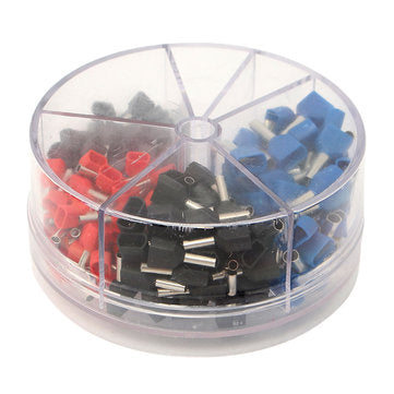 200Pcs Copper Insulated Terminal Grey 0.75mm Red 1.0mm Black 1.5mm Blue 2.5mm