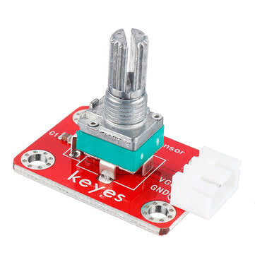 3Pcs Keyes Brick Adjustable Potentiometer Module (Pad hole) with Anti-reverse Plug White Terminal An