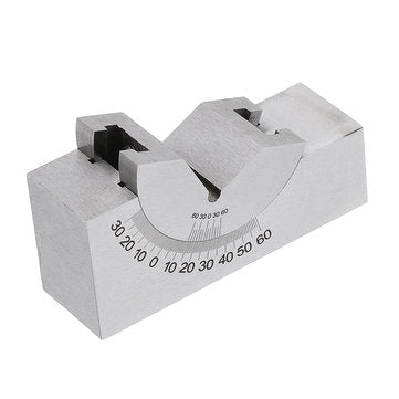 Machifit Adjustable Angle Gauge V-block Angle Grinder KP25 0-60 Degree Precision Angle Plate Block f