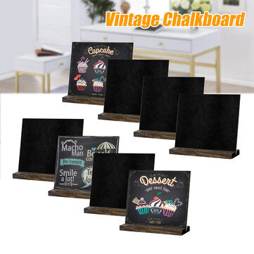 Wooden Small Blackboard Message Board Upright Home Restaurant Menu Card Desktop Cafe Multifunctional
