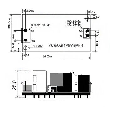YS-30S12250WR AC to DC 12V 2.5A  Switching Power Supply Module AC to DC Converter 30W Regulated Powe