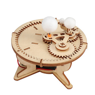 Wooden Solar System Space Instrument Assembled Model DIY Kids Assembling Toy Science Experiment Kit