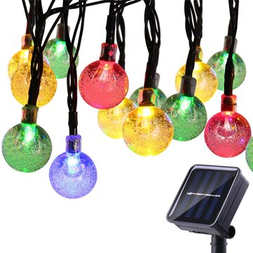 5M Outdoor Solar Powered 20 LED Bulb String Light Garden Holiday Wedding lamp... (COLOR.: WARMWHITE)