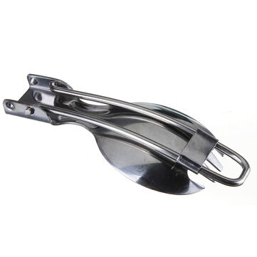 Stainless Steel Foldable Spoon Fork Camping Hiking Portable Outdoor Cookout Picnic Tableware