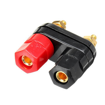 3Pcs Hexagonal Gold-plated Double-connecting String Double-row Banana Connector Banana Socket
