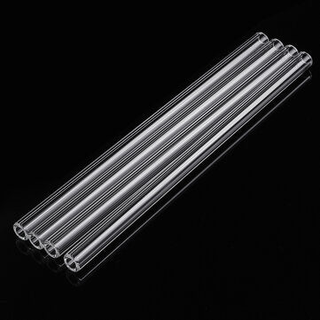 4Pcs 200mm OD 10mm 2mm Thick Wall Borosilicate Glass Blowing Tube