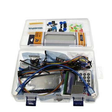 AOQDQDQD Mega2560 R3 Starter Kit Motor Servo RFID Ultrasonic Ranging Relay LCD for Arduino