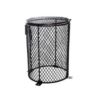 Round Reptile Heat Lamp Bulb Mesh Cage Protector Guard Anti-scalding Lampshade