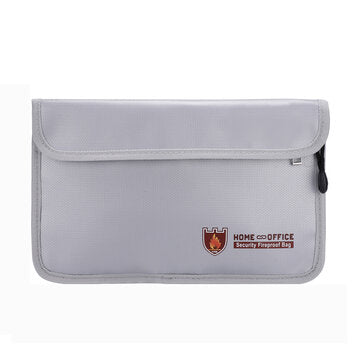 YHX Firproof File Bag Fireproof Document Pocket Fire Resistant Storage Holder Cash Valuables File Or
