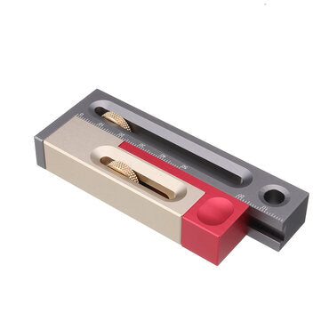 HONGDUI Kerfmaker Table Saw Slot Adjuster Mortise and Tenon Tool Woodworking Movable Measuring Block