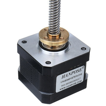HANPOSE 17HS3401-S T8x8 Nema 17 Lead Screw Stepper Motor Linear Actuators 34mm 1.3A... (SIZE: 100MM)