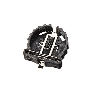 CR1220 Battery Holder In-line Button Battery Cell Sockets Case Black Plastic Housing